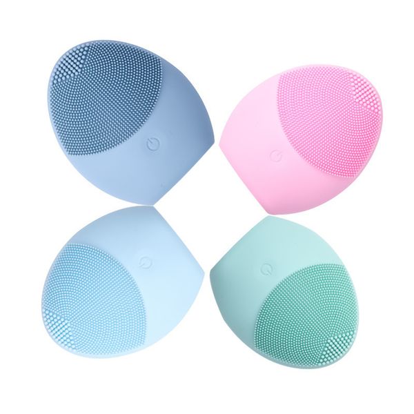 Facial Cleansing Brush Sonic Vibration Face Cleaner Silicone Deep Pore Cleaning Electric Waterproof Massage Brush Jk1912