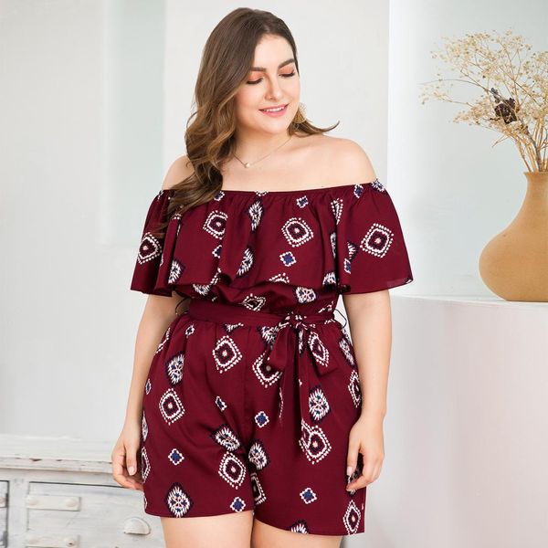 casual loose print ruffles 2019 summer bodysuits off shoulder lace-up plus size xl-4xl women playsuits, Black;white
casual loose print ruffles 2019 summer bodysuits off shoulder lace-up plus size xl-4xl women playsuits, Black;white