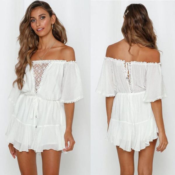 women's jumpsuits & rompers hirigin women boho white playsuit romper summer off-shoulder short sleeve ruffles lace bodycon beach playsu, Black;white
women's jumpsuits & rompers hirigin women boho white playsuit romper summer off-shoulder short sleeve ruffles lace bodycon beach playsu, Black;white
