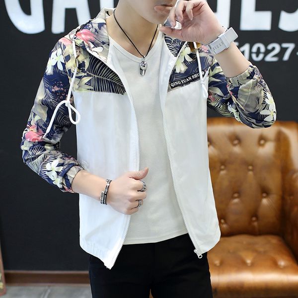 2020 new men's printed stitching thin jacket youth all-match casual hooded tooling jacket, Black;brown
2020 new men's printed stitching thin jacket youth all-match casual hooded tooling jacket, Black;brown