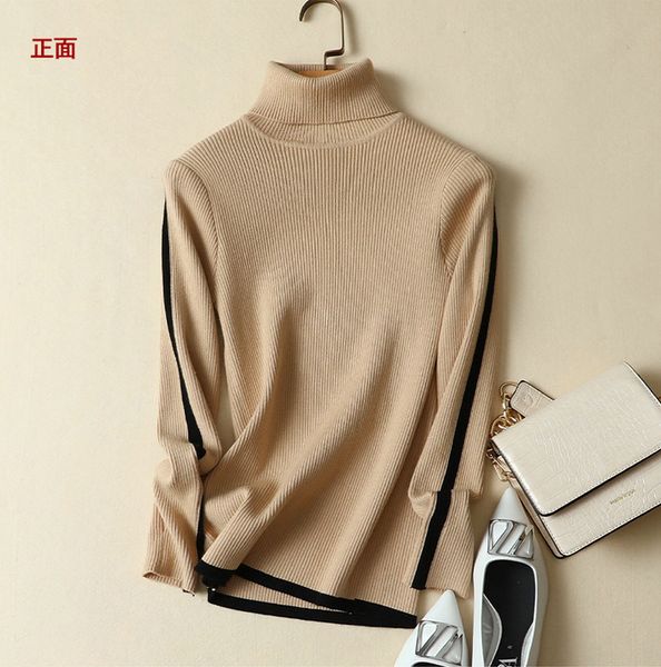 высокий воротник 2019 осень и зима новых корейских женщин тонкий тела с длинным рукавом свитера f786, White;black
высокий воротник 2019 осень и зима новых корейских женщин тонкий тела с длинным рукавом свитера f786, White;black