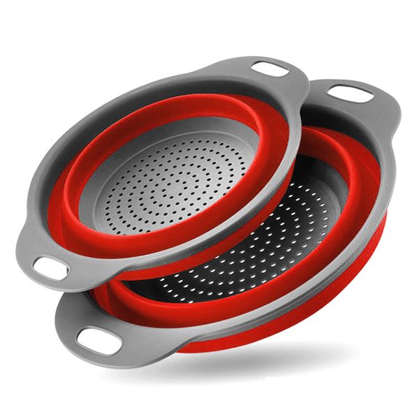 2pcs/set foldable silicone colander fruit vegetable washing basket strainer collapsible drainer with handle kitchen tool
2pcs/set foldable silicone colander fruit vegetable washing basket strainer collapsible drainer with handle kitchen tool