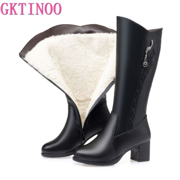 gktinoo knee high boots women genuine leather winter boots comfortable warm wool women's long shoes, Black
gktinoo knee high boots women genuine leather winter boots comfortable warm wool women's long shoes, Black