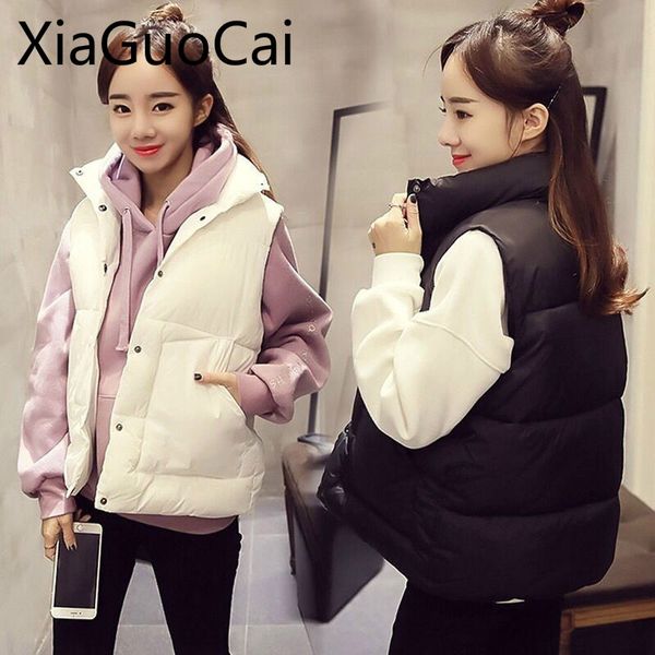 winter white and black women vest female short jackets loose wild casual jacket down vest parkas outerwear clothes, Black;white
winter white and black women vest female short jackets loose wild casual jacket down vest parkas outerwear clothes, Black;white
