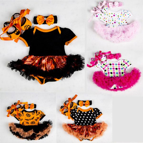 newborn baby romper suit 5 color infant baby girls halloween pumpkin theme clothing girls bow-tie dot mesh tutu dress headband shoes set 06, White
newborn baby romper suit 5 color infant baby girls halloween pumpkin theme clothing girls bow-tie dot mesh tutu dress headband shoes set 06, White