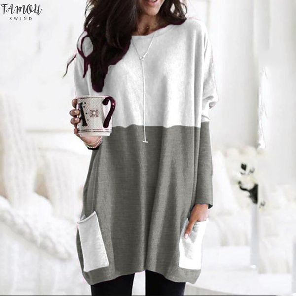 pocket women fashion casual long sleeve patchwork pockets o neck loose cotton fashion autumn winter plus size blouses woman f1, White
pocket women fashion casual long sleeve patchwork pockets o neck loose cotton fashion autumn winter plus size blouses woman f1, White