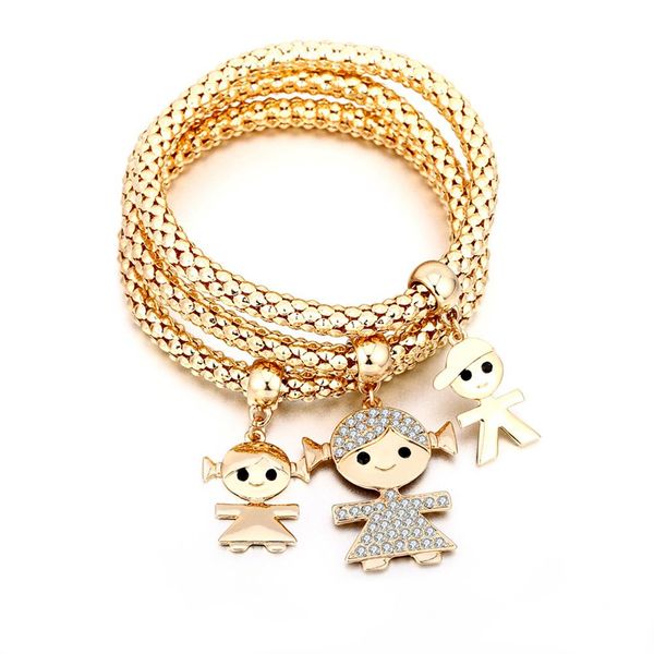 3pcs small figure pendant rhinestone hollow corn chain bracelets fashion jewelry, Black
3pcs small figure pendant rhinestone hollow corn chain bracelets fashion jewelry, Black