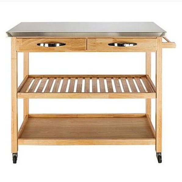 оптовые продажи бесплатная доставка передвижная кухонная тележка с столешницей из нержавеющей стали два ящика две полки burlywood 
оптовые продажи бесплатная доставка передвижная кухонная тележка с столешницей из нержавеющей стали два ящика две полки burlywood