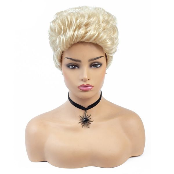 light golden short wigs for black women heat resistant synthetic hair wig with bangs cosplay blonde wigs
light golden short wigs for black women heat resistant synthetic hair wig with bangs cosplay blonde wigs