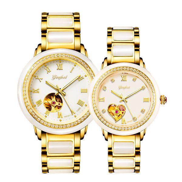 2019 fashion time-limited wholesale set auger couple watches n white jade mechanical automatic hollow out fashion, Slivery;brown
2019 fashion time-limited wholesale set auger couple watches n white jade mechanical automatic hollow out fashion, Slivery;brown