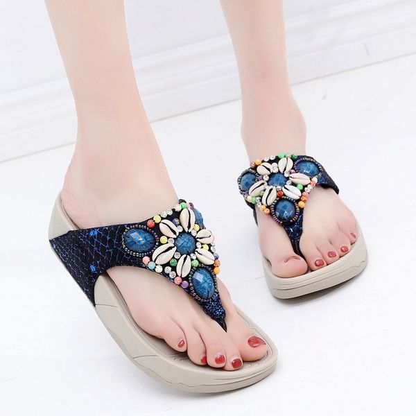 bohemian soft bottom new slippers womens summer beach resort foot sandals flip flops, Black
bohemian soft bottom new slippers womens summer beach resort foot sandals flip flops, Black