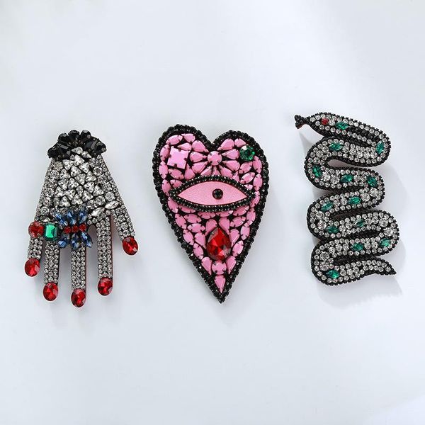 2018 new design full crystal rhinestone snake animals punk style brooch pin pendant for women love heart palm pins broches 358, Gray
2018 new design full crystal rhinestone snake animals punk style brooch pin pendant for women love heart palm pins broches 358, Gray