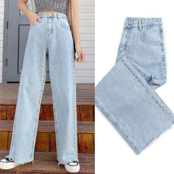 women's jeans women hole 2021 casual high waist ropa mujer pants fashion solid denim wide leg pant spring loose trousers p9343, Blue
women's jeans women hole 2021 casual high waist ropa mujer pants fashion solid denim wide leg pant spring loose trousers p9343, Blue