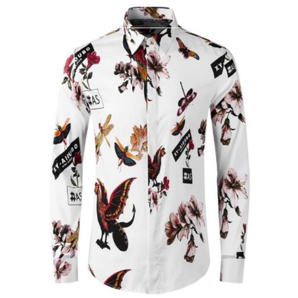 floral print single breasted mens shirt summer casual shirts lapel neck long sleeve fashion style mens clothing, White;black
floral print single breasted mens shirt summer casual shirts lapel neck long sleeve fashion style mens clothing, White;black