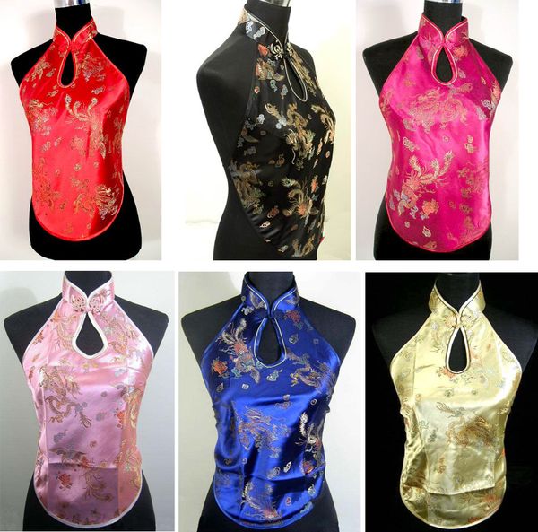 chinese women's dragon & phoenix shirt bellyband underwear imitation silk women tank summer camis, White
chinese women's dragon & phoenix shirt bellyband underwear imitation silk women tank summer camis, White