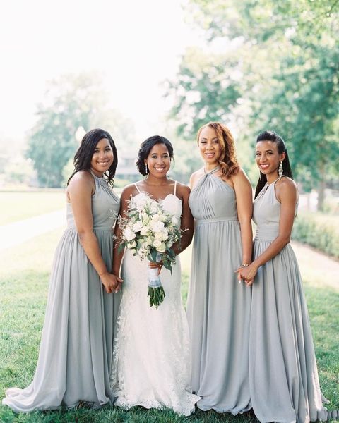 2019 new a line bridesmaid dresses african halter neck sleeveless chiffon country sweep train wedding guest dress maid of honor gowns, White;pink
2019 new a line bridesmaid dresses african halter neck sleeveless chiffon country sweep train wedding guest dress maid of honor gowns, White;pink