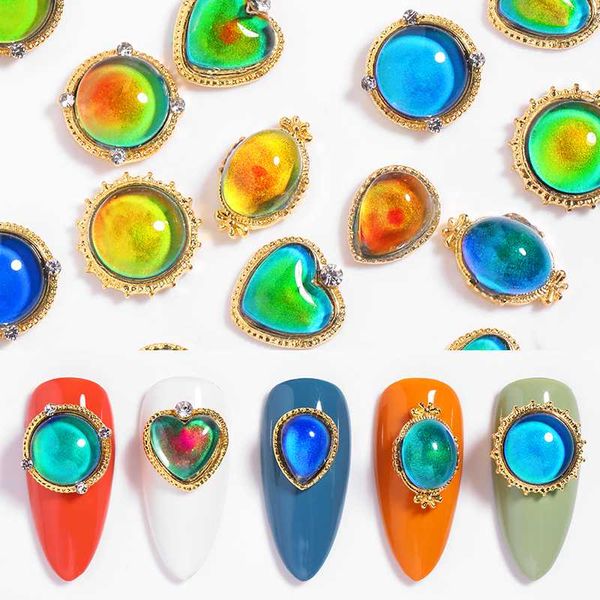 1 pc thermal sensitive nail rhinestones gold metal bling color change stone 3d nail art decorations accessory crystal, Silver;gold
1 pc thermal sensitive nail rhinestones gold metal bling color change stone 3d nail art decorations accessory crystal, Silver;gold