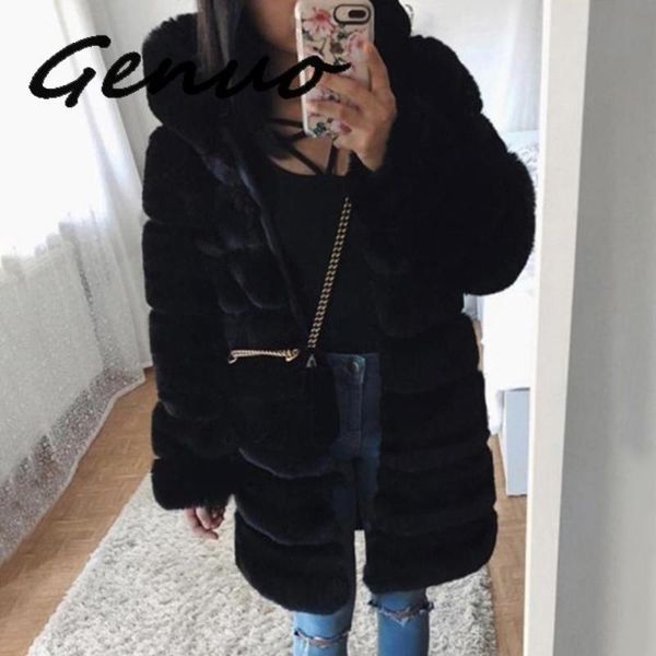 genuo new women elegant faux fur coat fashion winter casual warm luxury fake fur coat fluffy coats female hooded jacket overcoat, Black
genuo new women elegant faux fur coat fashion winter casual warm luxury fake fur coat fluffy coats female hooded jacket overcoat, Black