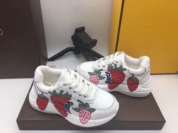childrens shoes leather sport sneakers baby girl strawberry shoes white kids sneakers shoes, Black;red
childrens shoes leather sport sneakers baby girl strawberry shoes white kids sneakers shoes, Black;red
