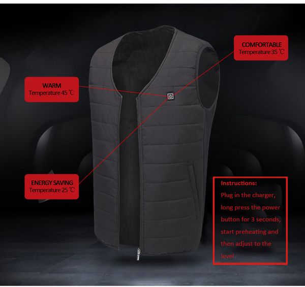 2018 winter heated vest men women electric heated jacket thermal clothes fishing hunting fast heat waistcoat gilet chauffant, Gray;blue
2018 winter heated vest men women electric heated jacket thermal clothes fishing hunting fast heat waistcoat gilet chauffant, Gray;blue
