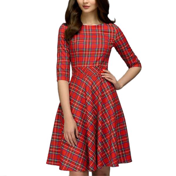 feitong dress womens plaid vintage casual half sleeve stretchy work office knee length dresses fashion empire summer dress 2019, Black;gray
feitong dress womens plaid vintage casual half sleeve stretchy work office knee length dresses fashion empire summer dress 2019, Black;gray