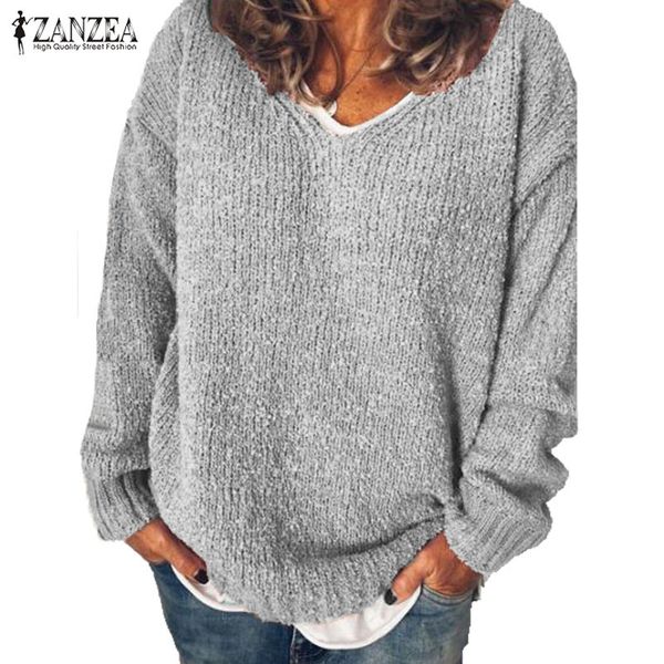 zanzea women v neck long sleeve sweater autumn knitted blusas solid loose pullover female jumper casual knitwear basic sweaters, White;black
zanzea women v neck long sleeve sweater autumn knitted blusas solid loose pullover female jumper casual knitwear basic sweaters, White;black