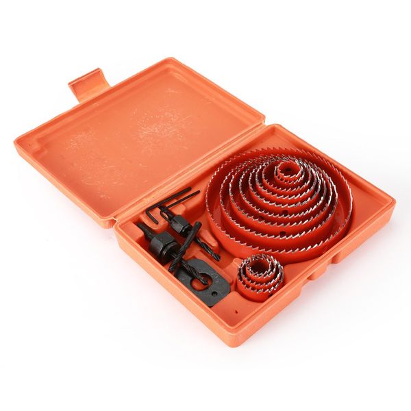 13pcs drill bit set 19-127mm rotary tool hole saw kit woodworking opener cutter mandrel drilling holes accessories wood power
13pcs drill bit set 19-127mm rotary tool hole saw kit woodworking opener cutter mandrel drilling holes accessories wood power