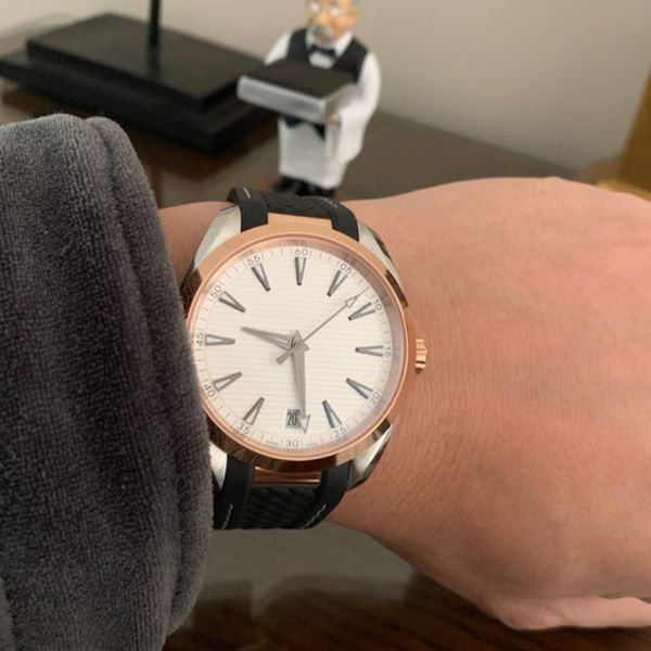 41mm Rubber Strap Automatic Aqua Terra 150m Blue/White/Black Dial Case Automatic Mechanical Sapphire mirror Men's Watches
41mm Rubber Strap Automatic Aqua Terra 150m Blue/White/Black Dial Case Automatic Mechanical Sapphire mirror Men's Watches