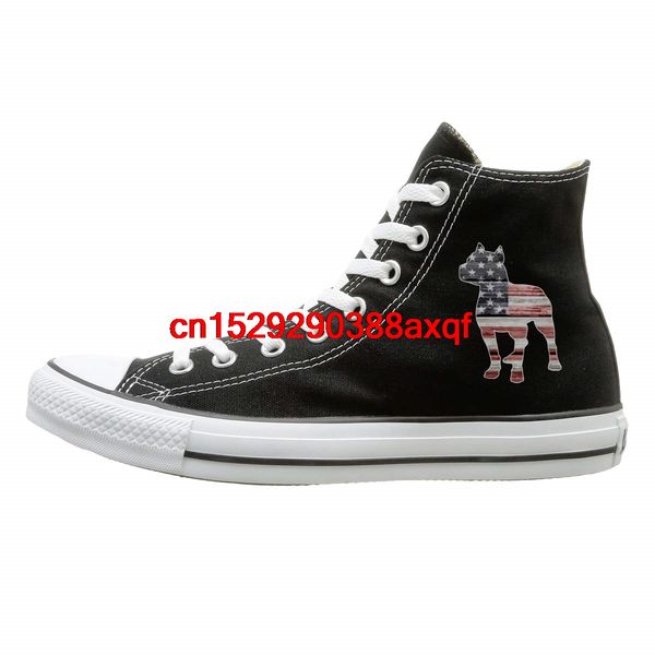 canvas shoes patriotic pitbull american flag casual high lace ups canvas sneakers for unisex, Black
canvas shoes patriotic pitbull american flag casual high lace ups canvas sneakers for unisex, Black