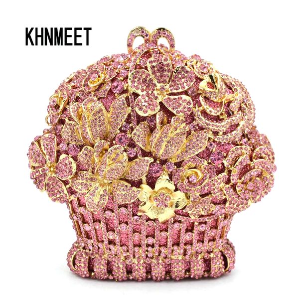 luxury designer pink flower rhinestone clutch crystal party wedding handbags gold silver diamond women's clutch evening bag 599 cj19121
luxury designer pink flower rhinestone clutch crystal party wedding handbags gold silver diamond women's clutch evening bag 599 cj19121