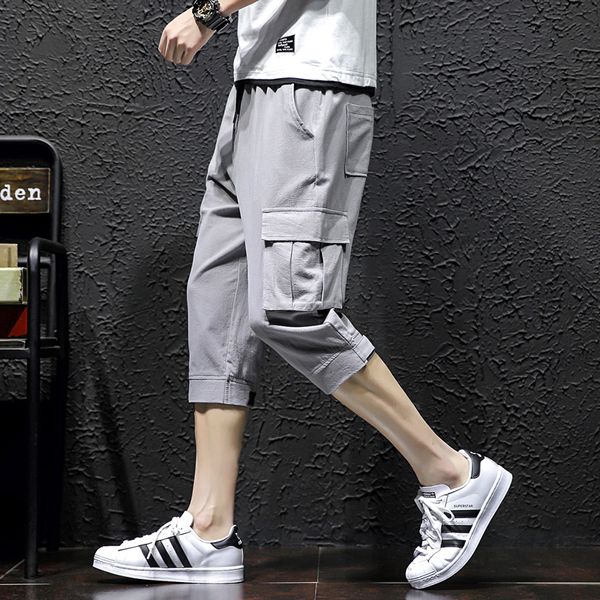2019 summer pants men casual pockets cargo pants elastic waist mens calf-length loose sweatpants trousers jogger 5xl, Black
2019 summer pants men casual pockets cargo pants elastic waist mens calf-length loose sweatpants trousers jogger 5xl, Black