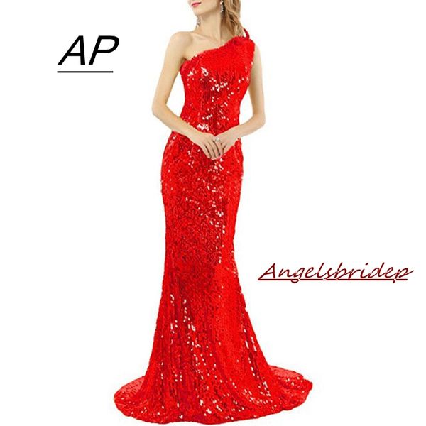 elegant sequin sparkly mermaid evening dresses vestidos de festa one shoulder court train party women formal gowns online hot, White;black
elegant sequin sparkly mermaid evening dresses vestidos de festa one shoulder court train party women formal gowns online hot, White;black