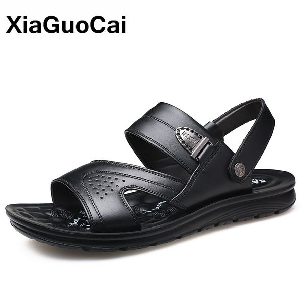 men sandals 2020 summer genuine leather beach shoes outside antiskid male sandals new arrival man shoes classic, Black
men sandals 2020 summer genuine leather beach shoes outside antiskid male sandals new arrival man shoes classic, Black