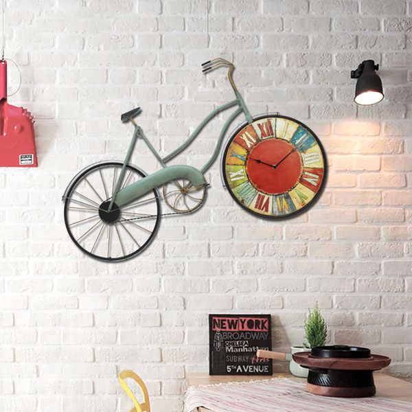 creative bicycle wall clock large retro modern design big size large decorative wall clocks living room decorations qze073 
creative bicycle wall clock large retro modern design big size large decorative wall clocks living room decorations qze073