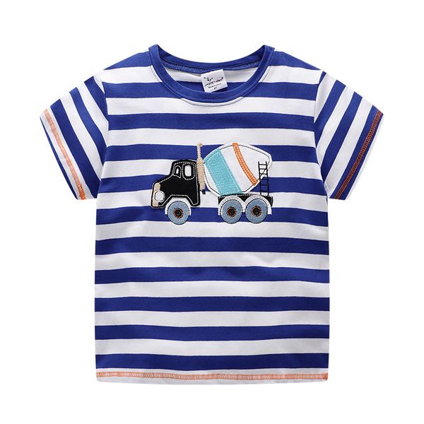 European and American children's clothing spring and summer new embroidery short sleeve cement car pure cotton T shirt boy short T shirt, Blue
European and American children's clothing spring and summer new embroidery short sleeve cement car pure cotton T shirt boy short T shirt, Blue