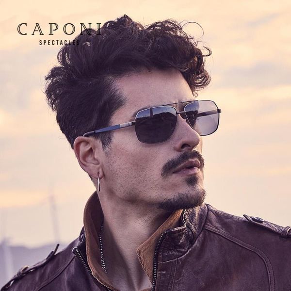 caponi men sun glasses polarized new 2020 pchromic sunglasses fashion driving sun shade for men bs8002, White;black
caponi men sun glasses polarized new 2020 pchromic sunglasses fashion driving sun shade for men bs8002, White;black