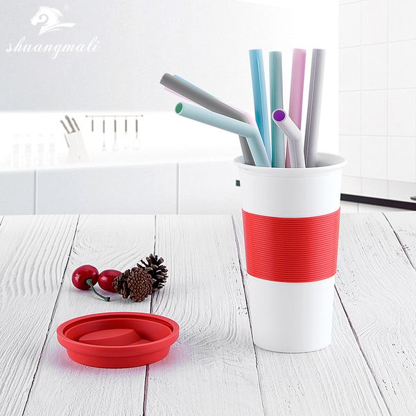 6pcs reusable silicone drinking straws set extra long flexible straws with cleaning brushes bent straight drinks straw
6pcs reusable silicone drinking straws set extra long flexible straws with cleaning brushes bent straight drinks straw