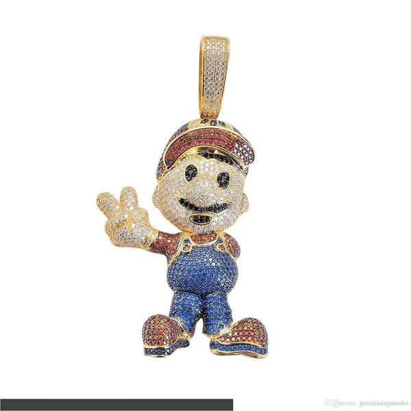hip hop super mario diamonds pendant necklaces for men women real gold plated copper zircons childhood game luxury necklace golden silver
hip hop super mario diamonds pendant necklaces for men women real gold plated copper zircons childhood game luxury necklace golden silver