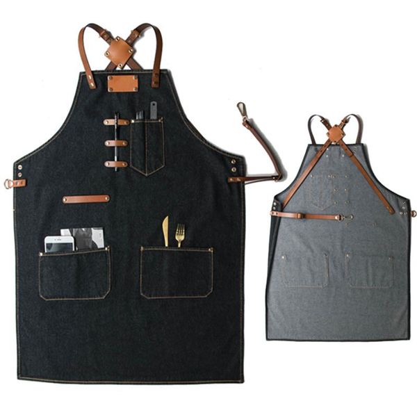 100 black denim apron w/ leather strap barber florist tattoo artist hairdresser work wear barista baker bar bbq chef uniform
100 black denim apron w/ leather strap barber florist tattoo artist hairdresser work wear barista baker bar bbq chef uniform