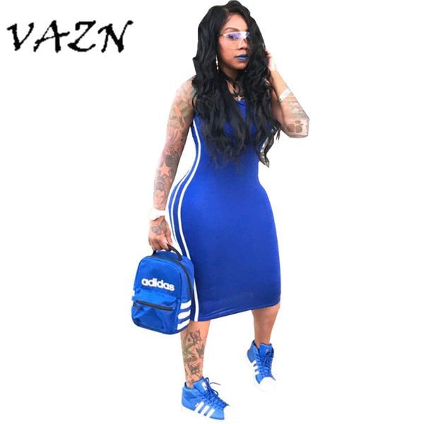VAZN 2018 Hot Fashion Ladies Casual Women Dress Solid Sleeveless Slash Neck Bodycon Midi Dress Vestido LD599
VAZN 2018 Hot Fashion Ladies Casual Women Dress Solid Sleeveless Slash Neck Bodycon Midi Dress Vestido LD599
