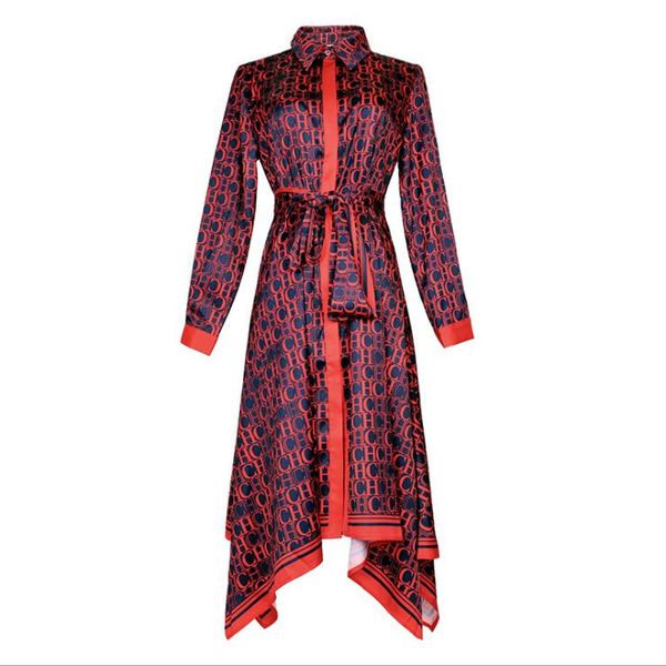 european and american women's clothing 2019 summer new style long sleeve fashion monogram printing dress irregularity, Black;gray
european and american women's clothing 2019 summer new style long sleeve fashion monogram printing dress irregularity, Black;gray