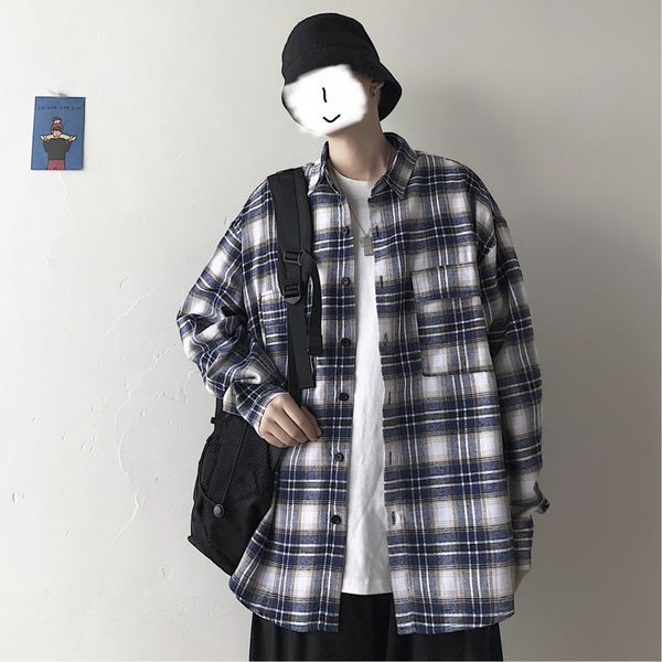 autumn new shirt men fashion retro cotton casual plaid shirt man streetwear wild loose long-sleeved male clothes -2xl, White;black
autumn new shirt men fashion retro cotton casual plaid shirt man streetwear wild loose long-sleeved male clothes -2xl, White;black