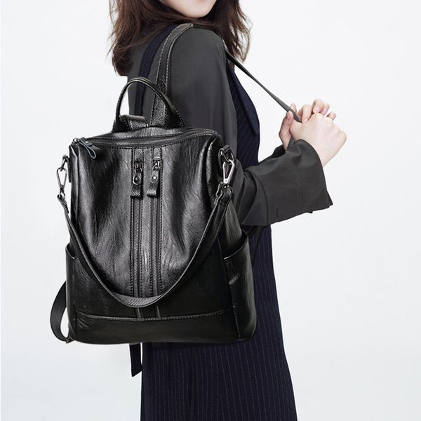 autumn winter women backpack 2019 black new korean casual fashion soft leather multi-function shoulder bag women rucksack
autumn winter women backpack 2019 black new korean casual fashion soft leather multi-function shoulder bag women rucksack