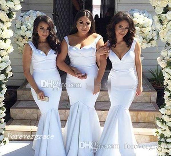 2019 white mermaid bridesmaid dress satin country garden arabic formal wedding party guest maid of honor gown plus size custom made, White;pink
2019 white mermaid bridesmaid dress satin country garden arabic formal wedding party guest maid of honor gown plus size custom made, White;pink