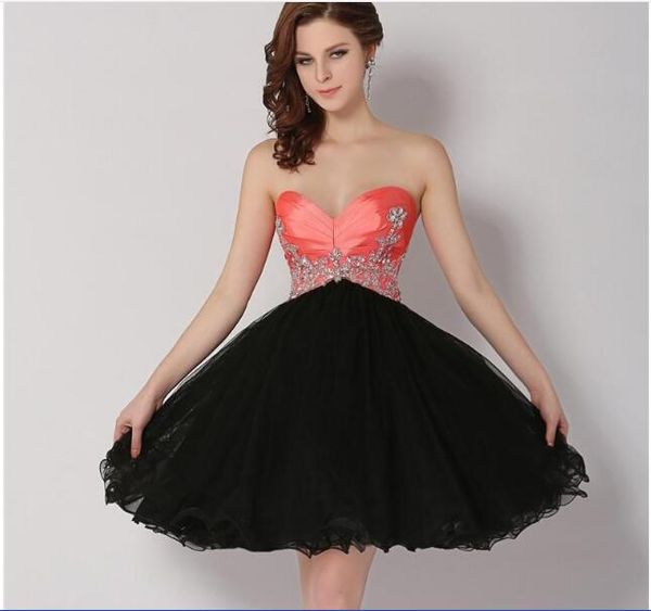 sweetheart crystal ball gown mini homecoming dress with beading tulle lace up graduation prom party gown bh05, Red
sweetheart crystal ball gown mini homecoming dress with beading tulle lace up graduation prom party gown bh05, Red