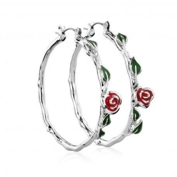 classic circle simple earring large hoop 925 sterling silver leaf branches vintage red rose earrings for women, Golden;silver
classic circle simple earring large hoop 925 sterling silver leaf branches vintage red rose earrings for women, Golden;silver