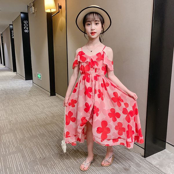 new girl's dress summer dress for middle and big kids korean super foreign air net red sling split princess, Red;yellow
new girl's dress summer dress for middle and big kids korean super foreign air net red sling split princess, Red;yellow
