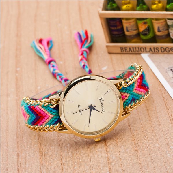 2019 new fashion women braided rope bracelet wristwatch women's bohemian style quartz watch dress watches 100pcs/lot, Slivery;brown
2019 new fashion women braided rope bracelet wristwatch women's bohemian style quartz watch dress watches 100pcs/lot, Slivery;brown