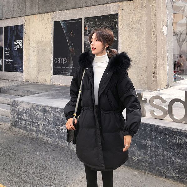 large size women's winter cotton clothing female fat sister in the long section fur collar thick cotton coat, Black
large size women's winter cotton clothing female fat sister in the long section fur collar thick cotton coat, Black