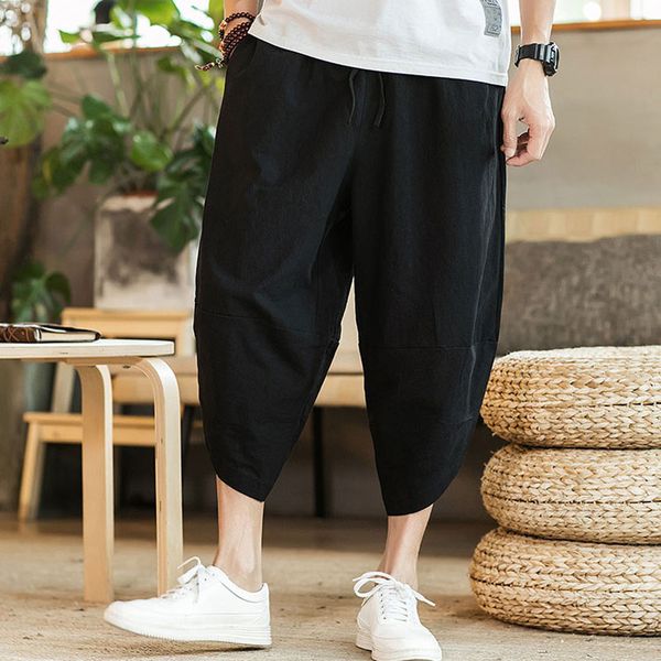 elastic casual black green red men's cropped pants linen pants men loose large size wide leg beach pantalon cargo homme
elastic casual black green red men's cropped pants linen pants men loose large size wide leg beach pantalon cargo homme